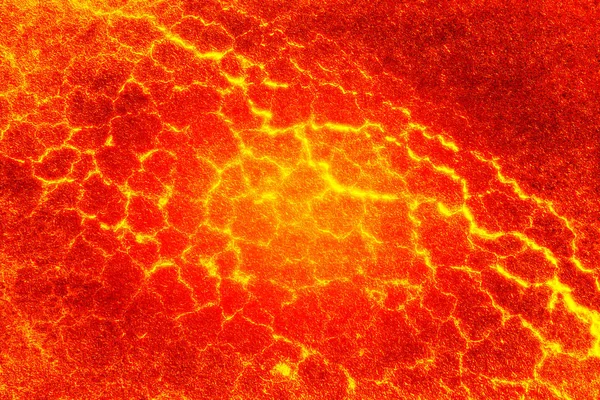 Calor Rojo Agrietado Textura Del Suelo Después Erupción Volcán —  Fotos de Stock