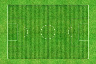 Yeşil futbol stadyumu alan üstten görünüm