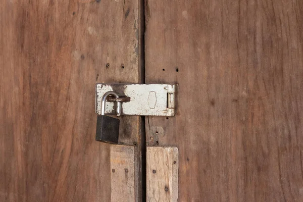 Old Wood Door Lock — Stock Photo, Image