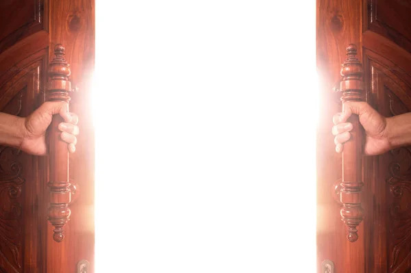 Açık Kapı Işık Kavramı — Stok fotoğraf