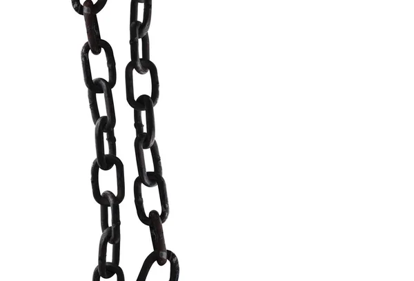 Rusty Chain Isolated White Background — Stock Photo, Image