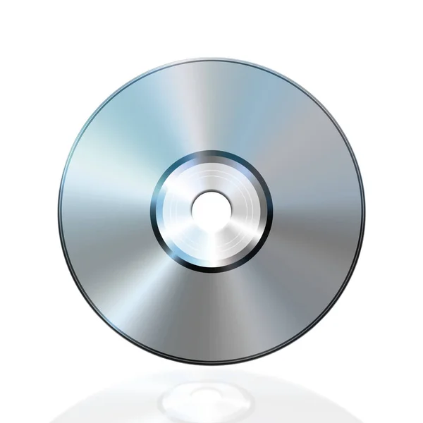 Compact Disc Isolato Sfondo Bianco — Foto Stock