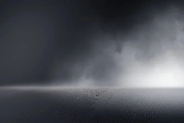 Текстура Темный Бетонный Пол Туманом Туманом — стоковое фото
