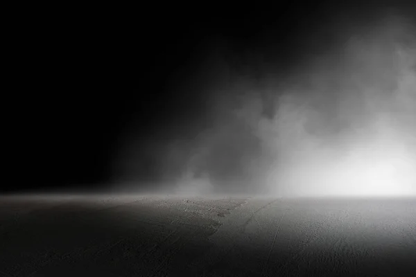 Textura Suelo Hormigón Oscuro Con Niebla Niebla — Foto de Stock