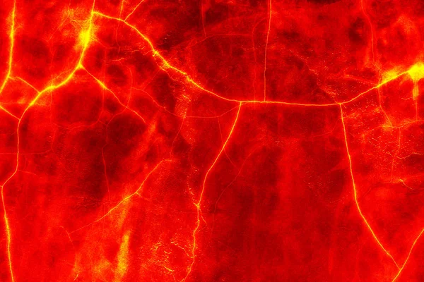 Chaleur Rouge Fissuré Texture Sol Après Éruption Volcan — Photo