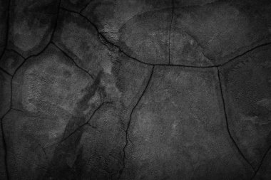 Siyah çimento doku arka plan çatlamak