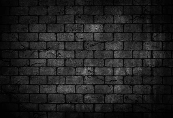 Тріщина Цегляна Стіна Чорний Фон — стокове фото