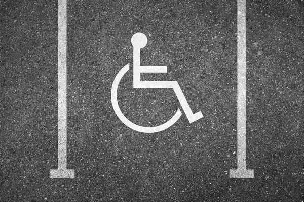 Handicapped Parking Spot Top View — Stock Photo, Image