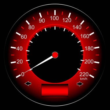 Kırmızı hız göstergesi Araba, soyut teknoloji