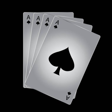 Vektör Ace of spades iskambil siyah arka plan üzerine