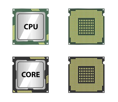 modern merkezi bilgisayar işlemcileri üzerinde CPU izole arka plan beyaz