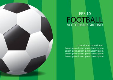 Vektör gerçekçi futbol topu alan çimenlerin üzerinde
