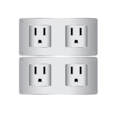 Vektör elektrik fiş izole