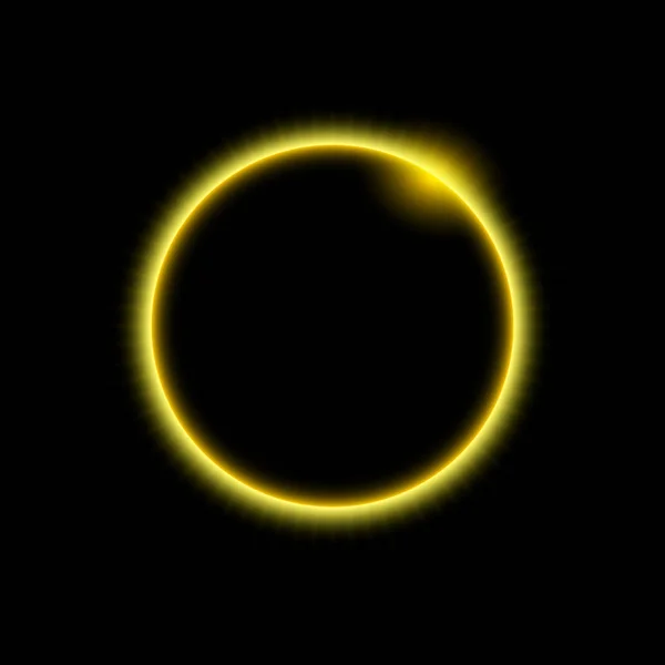 Fundo Espaço Vetorial Eclipse Solar — Vetor de Stock