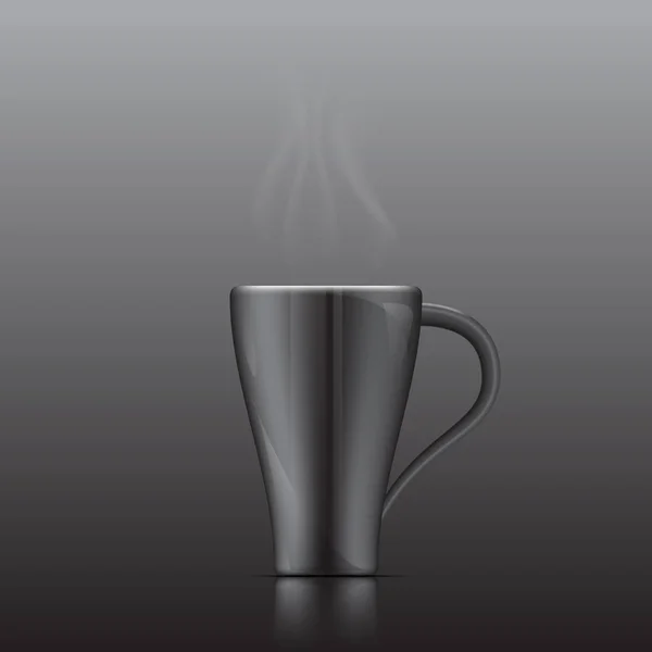 Verre Céramique Noire Vecteur — Image vectorielle