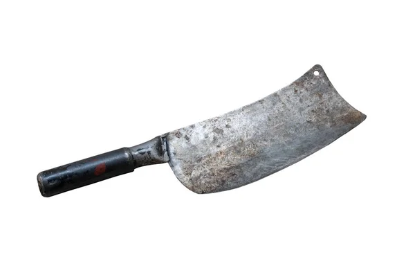 Big rust knife isolated on a white background with clipping path — Stock Photo, Image