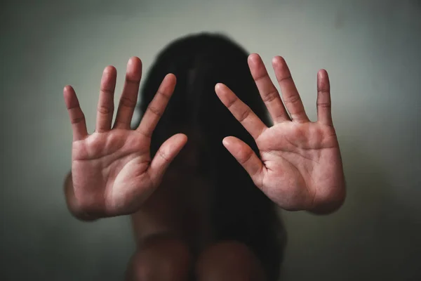 Women bondage lift hands against violence against women, interna — 스톡 사진