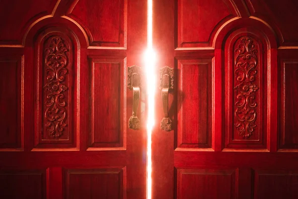 Öppen dörr ljuskoncept framgång — Stockfoto