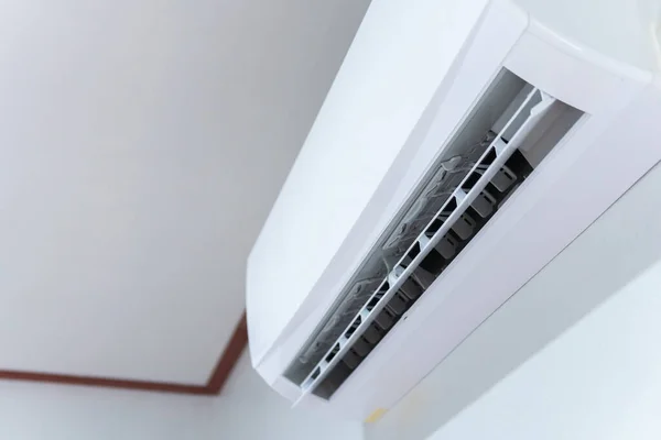 Kühle Klimaanlage Der Weißen Wand Zimmer — Stockfoto