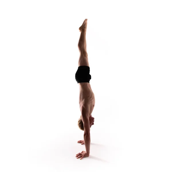 Alfabeto Yoga Lettera Che Formato Dal Corpo Yogi — Foto Stock
