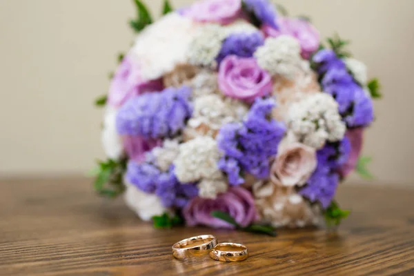 Belo Buquê Flores Para Cerimônia Casamento — Fotografia de Stock
