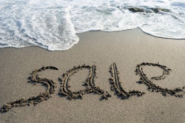 kum satışı, deniz suyu, kum üzerinde yazıt
