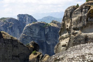 dağlar Thessaly, Meteora, Yunanistan, dağ manzarası, doğa