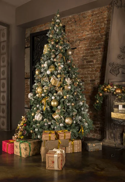 Noel ağacı Oda, hediye kutuları, Noel iç