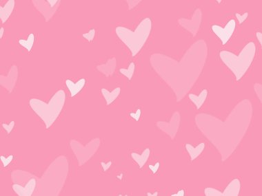 pembe ve beyaz kupa pembe arka plan, illüstrasyon üzerinde farklı boyutta