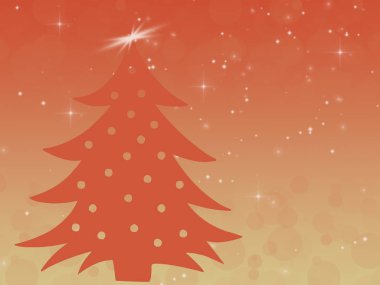 turuncu bir arka plan, beyaz ışıklar, yazıt, illüstrasyon için yer portakal ağacı