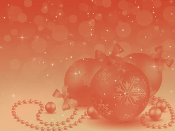 Εικονογράφηση Πορτοκαλί Χριστούγεννα Μπάλες Ένα Πορτοκαλί Φόντο Λευκά Φώτα — Φωτογραφία Αρχείου