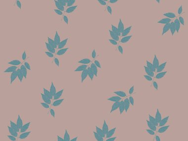  mavi dalları ile bej renkli arka plan, yazdırma, illüstrasyon yapraklarda,