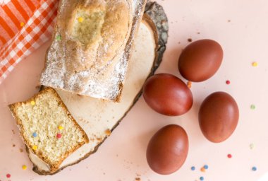 kırmızı, kahverengi yumurta, Paskalya, Paskalya yumurtaları, kek