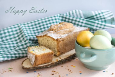 yeşil ve sarı yumurta, Paskalya, cupcake, mutlu Paskalya yazıt