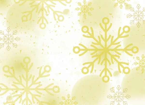 Different yellow snowflakes on white background, Rast, winter pr — Stock Photo, Image