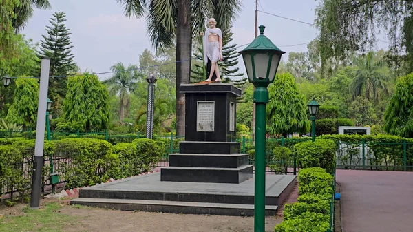 Doğal Işıktaki Huzurlu Mahatma Gandhi Anıtı. Yüksek kalite fotoğraf