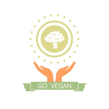 Dünya vejetaryen günü. Şablon poster, düz çizgi film tarzı afiş. Vektör çizim.