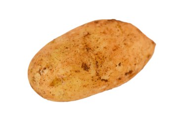 Çiğ patates taze çiğ patates, temiz beyaz arka planda izole edilmiş. Organik çiftlik sebzesi, yemek, salata ve sağlıklı beslenme için doğal besin maddesi. Beyaz Arkaplan 'da. Yüksek kalite fotoğraf