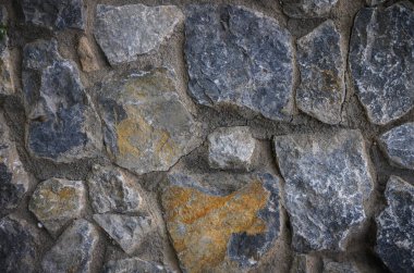 Kıbrıs 'ta el yapımı, dekoratif taş duvar. İç, dış ve grafik tasarım için mükemmel doğal arkaplan.