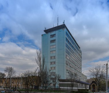 Sievierodonetsk, Ukrayna 'daki Luhansk Bölgesel Polis Departmanı' nın idari binası savaştan önce fotoğraflandı..
