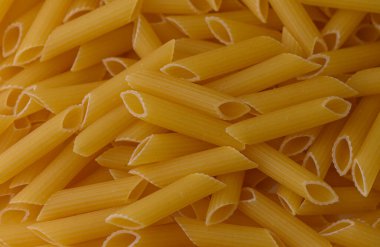 Pişmemiş Mezze Penne Rigate Makarnasının Temiz Arkaplanı