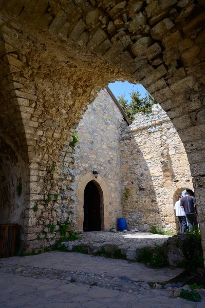 Ortaçağ St Hilarion Kalesinin İç Merdiveni