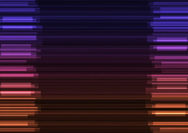 紫色橙色频率条在深色背景下重叠 条纹图层背景 技术模板 矢量插图 — 图库矢量图片