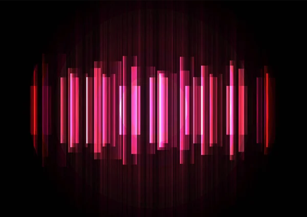 Pink Wave Overlap Dark Background Stripe Layer Backdrop Technology Template — Stock Vector