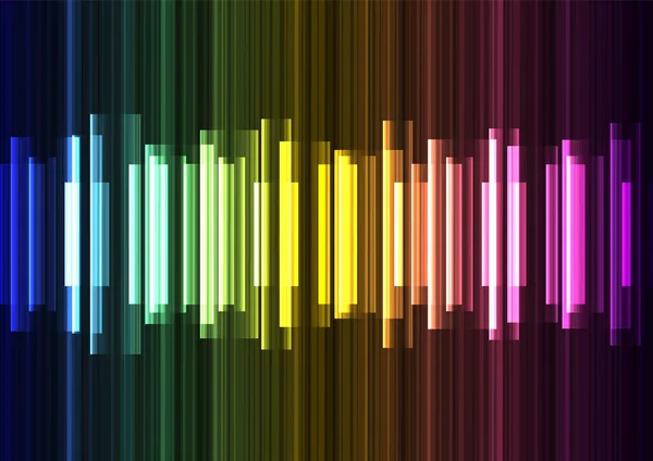 Onda Arco Iris Superponen Fondo Oscuro Fondo Capa Raya Plantilla — Archivo Imágenes Vectoriales