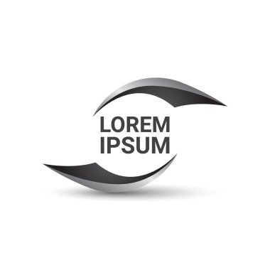 bıçak daire vektör logo tasarım şablonu, kabuk simge, pervane işareti, koşuşturma sembolü, vektör çizim