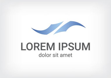 mektup n dalga vektör logo tasarım şablonu, su simgesi, aqua işareti, eğri sembolü, negatif boşluk monogram, vektör çizim