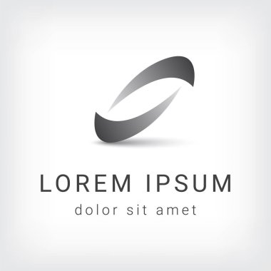 mektup o vektör logo tasarım şablonu, daire simgesi, sıfır işareti, eğri sembolü, vektör çizim