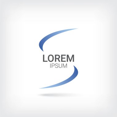 mektup s vektör logo tasarım şablonu, dalga simgesi, sarmal işareti, eğri sembolü, vektör çizim