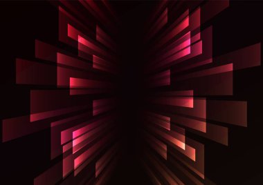 Kırmızı örtüşme şerit acele koyu arka plan, katman zemin, basit teknoloji kalıp, vektör çizim